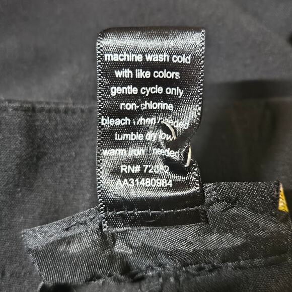 Black Flat Front Dress Pants with Pockets Size 24W - Picture 4 of 4